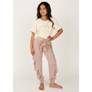 Joyfolie Mia Joy Girl's Chanelle Jogger in Heather Lilac size 7